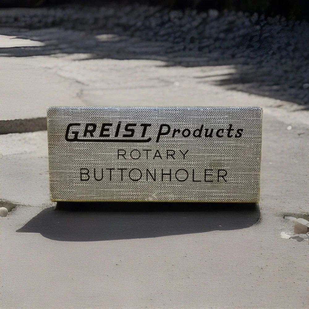 Greist Button Holder with Accessories Box 1950-60's Vintage Sewing Accessories..